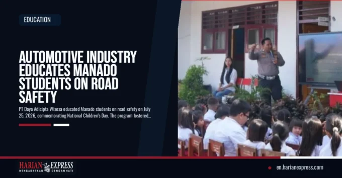 Automotive Industry Educates Manado Students on Road Safety