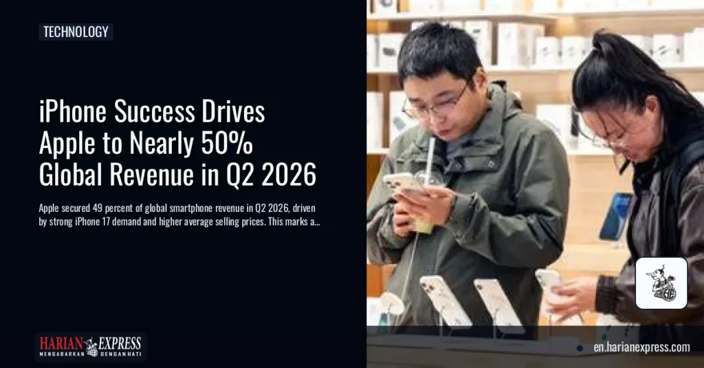 iPhone Success Drives Apple to Nearly 50% Global Revenue in Q2 2026