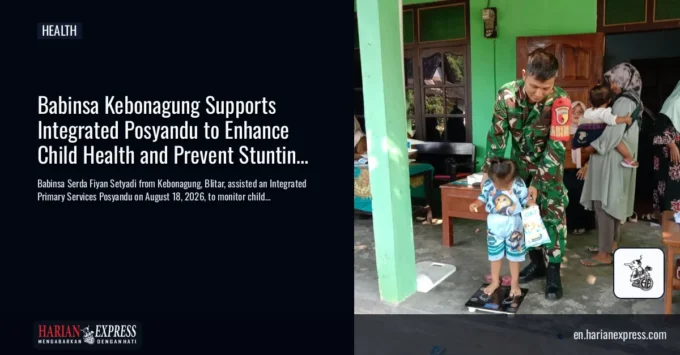 Babinsa Kebonagung Supports Integrated Posyandu to Enhance Child Health and Prevent Stunting in Blitar