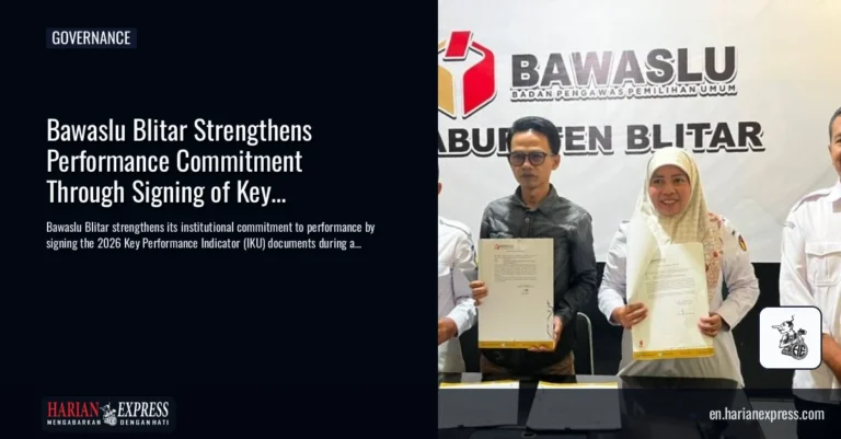 Bawaslu Blitar Strengthens Performance Commitment Through Signing of Key Performance Indicators 2026
