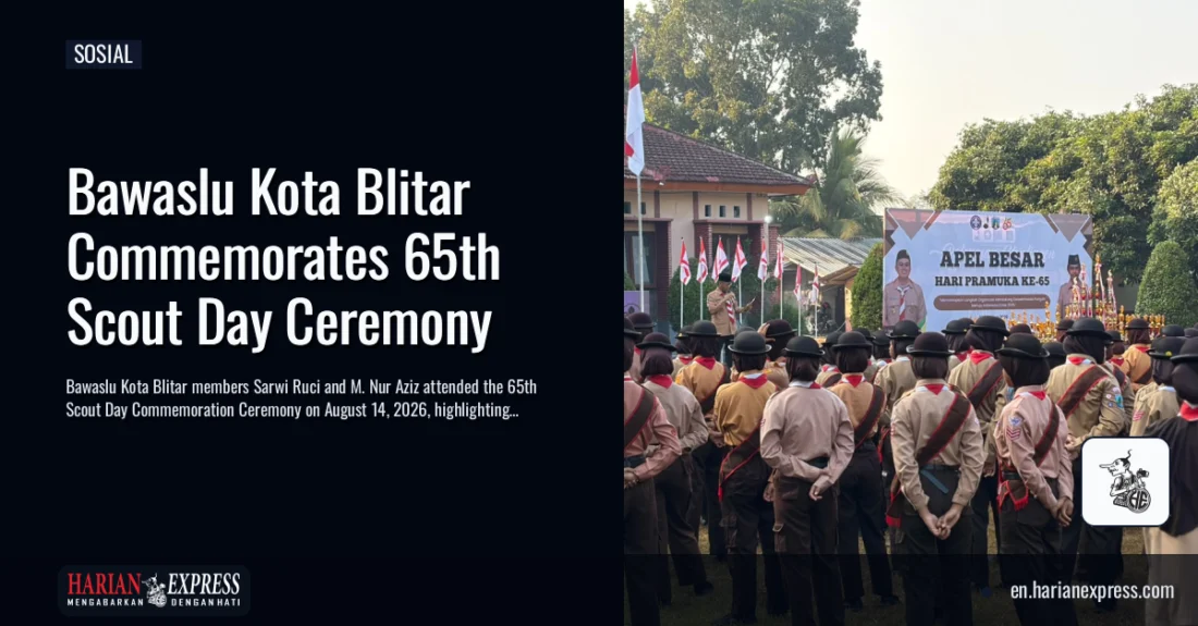 Bawaslu Kota Blitar Commemorates 65th Scout Day Ceremony