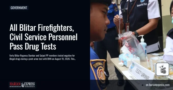 All Blitar Firefighters, Civil Service Personnel Pass Drug Tests