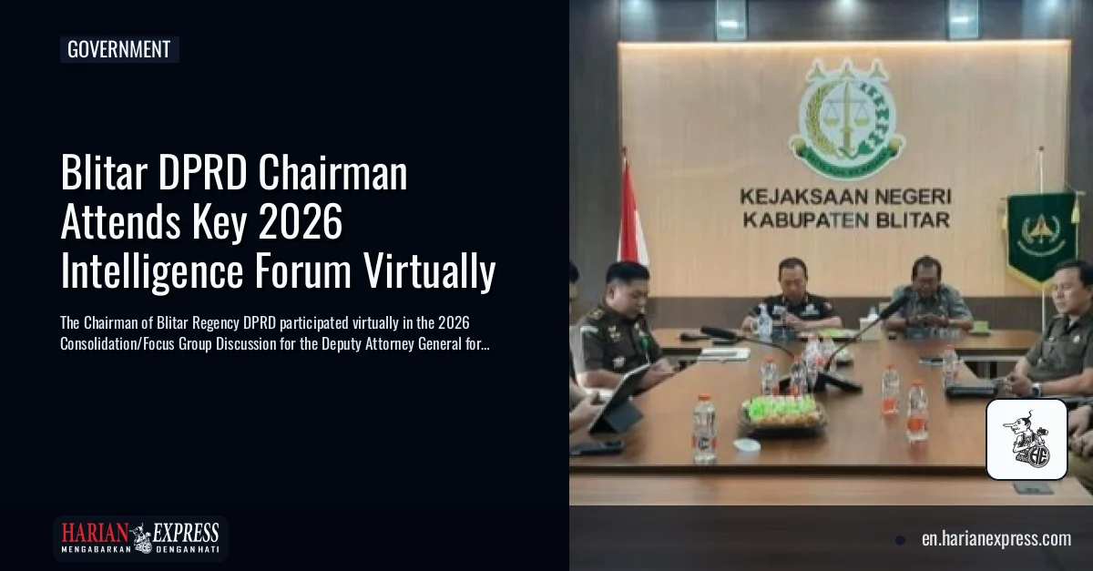 Blitar DPRD Chairman Attends Key 2026 Intelligence Forum Virtually