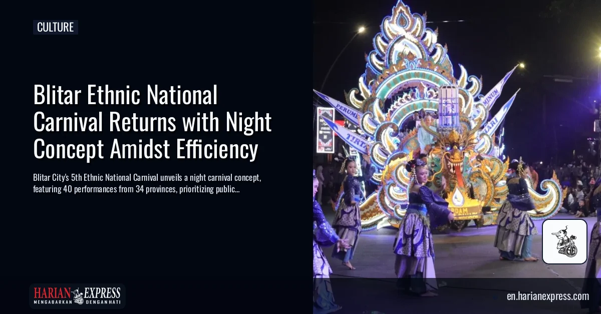 Blitar Ethnic National Carnival Returns with Night Concept Amidst Efficiency