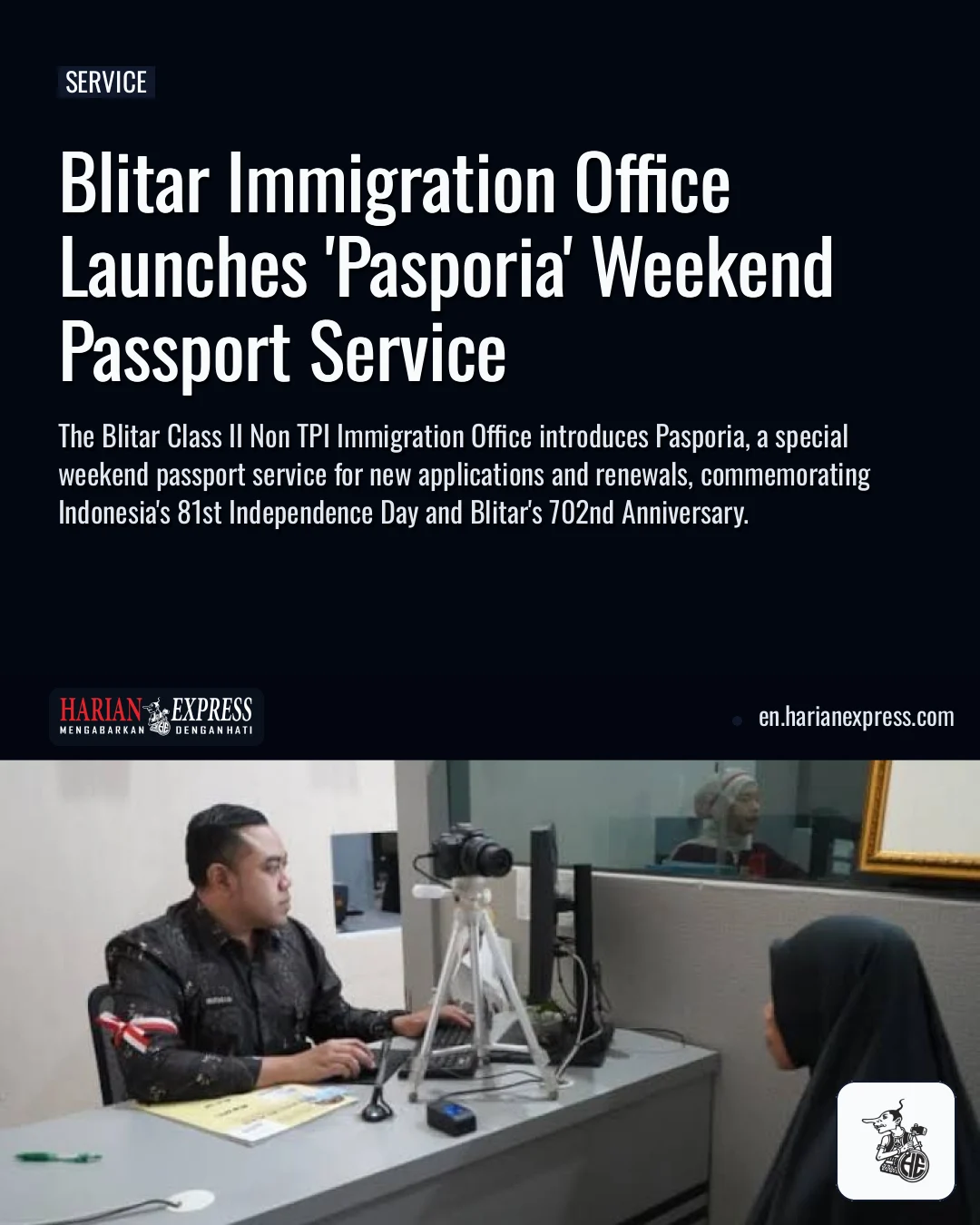 Blitar Immigration Office Launches ‘Pasporia’ Weekend Passport Service