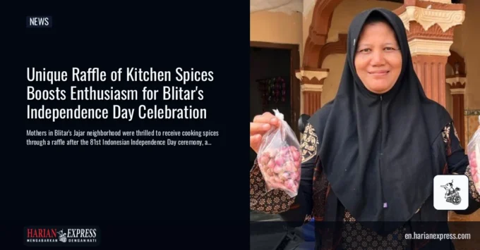 Unique Raffle of Kitchen Spices Boosts Enthusiasm for Blitar’s Independence Day Celebration
