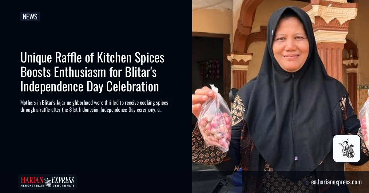 Unique Raffle of Kitchen Spices Boosts Enthusiasm for Blitar’s Independence Day Celebration