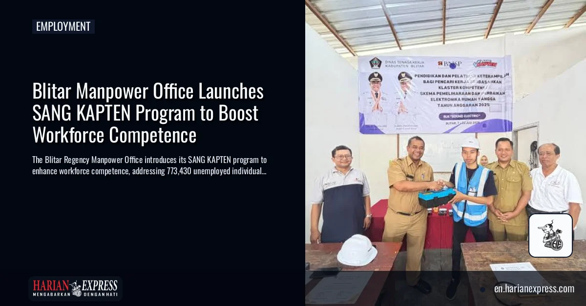 Blitar Manpower Office Launches SANG KAPTEN Program to Boost Workforce Competence