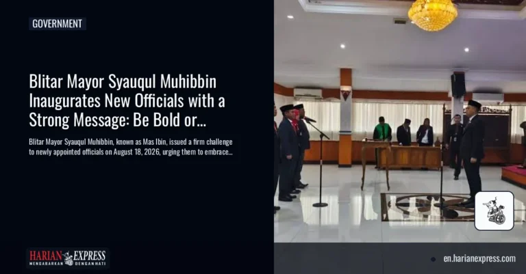 Blitar Mayor Syauqul Muhibbin Inaugurates New Officials with a Strong Message: Be Bold or Resign