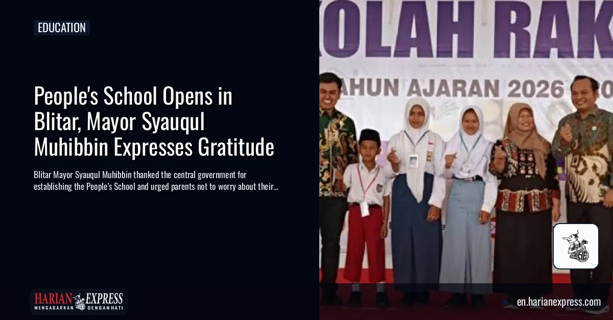 People’s School Opens in Blitar, Mayor Syauqul Muhibbin Expresses Gratitude
