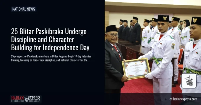 25 Blitar Paskibraka Undergo Discipline and Character Building for Independence Day