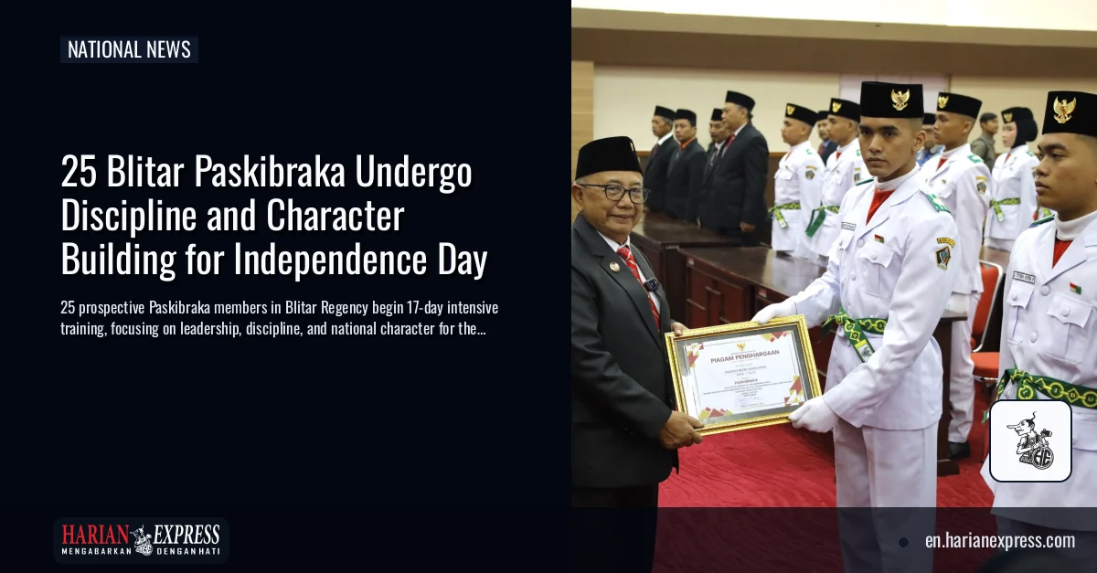 25 Blitar Paskibraka Undergo Discipline and Character Building for Independence Day