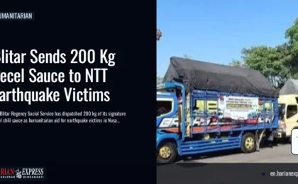 Blitar Sends 200 Kg Pecel Sauce to NTT Earthquake Victims Blitar Sends 200 Kg Pecel Sauce to NTT Earthquake Victims