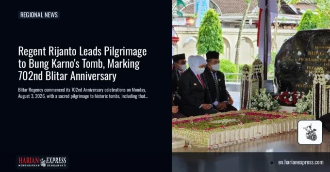 Regent Rijanto Leads Pilgrimage to Bung Karno’s Tomb, Marking 702nd Blitar Anniversary