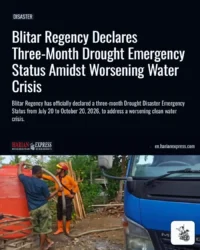Blitar Regency Declares Three-Month Drought Emergency Status Amidst Worsening Water Crisis