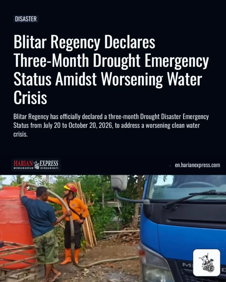 Blitar Regency Declares Three-Month Drought Emergency Status Amidst Worsening Water Crisis