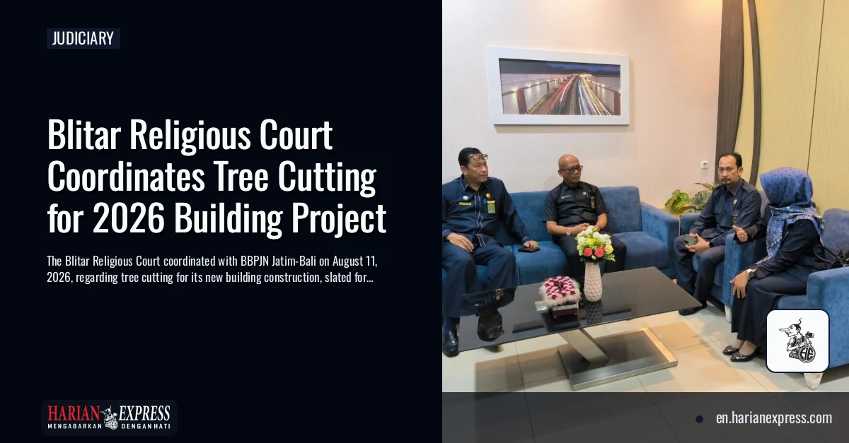Blitar Religious Court Coordinates Tree Cutting for 2026 Building Project