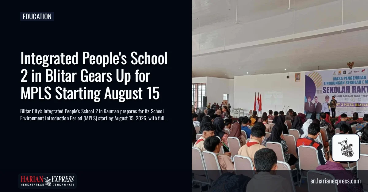 Integrated People’s School 2 in Blitar Gears Up for MPLS Starting August 15