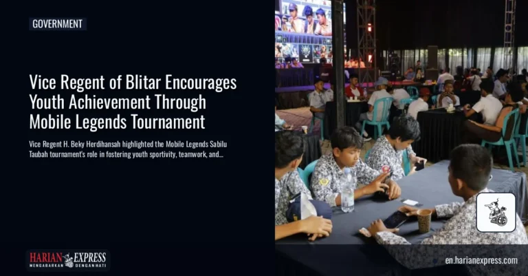 Vice Regent of Blitar Encourages Youth Achievement Through Mobile Legends Tournament