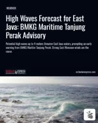 High Waves Forecast for East Java: BMKG Maritime Tanjung Perak Advisory