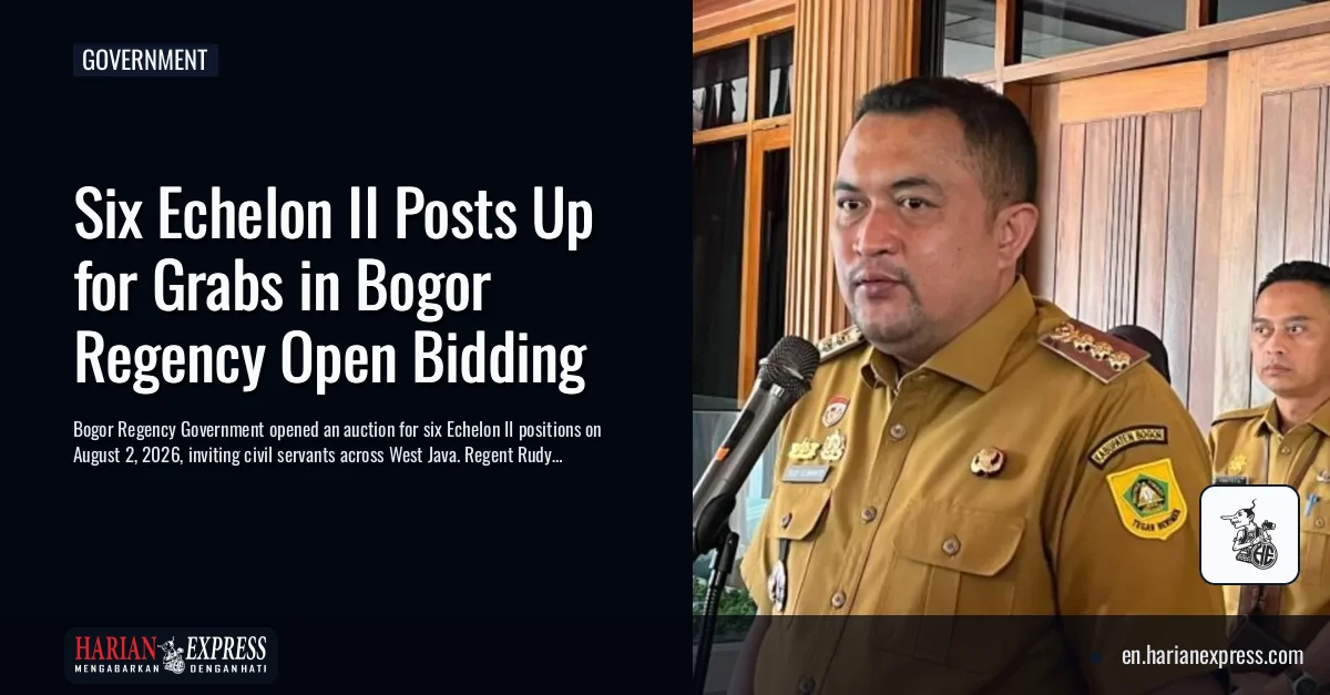Six Echelon II Posts Up for Grabs in Bogor Regency Open Bidding
