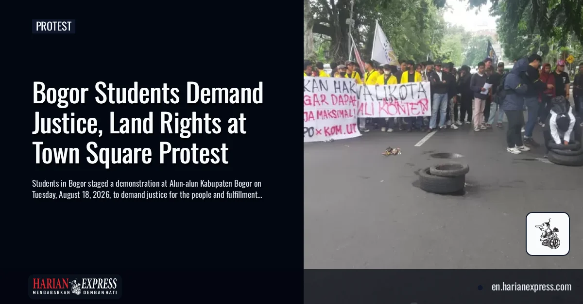Bogor Students Demand Justice, Land Rights at Town Square Protest