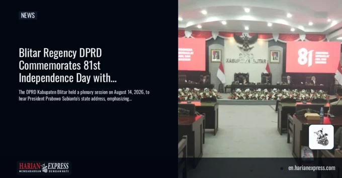 Blitar Regency DPRD Commemorates 81st Independence Day with Presidential State Address