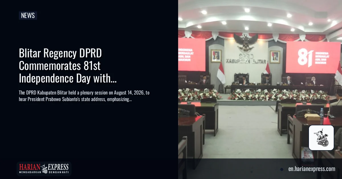 Blitar Regency DPRD Commemorates 81st Independence Day with Presidential State Address