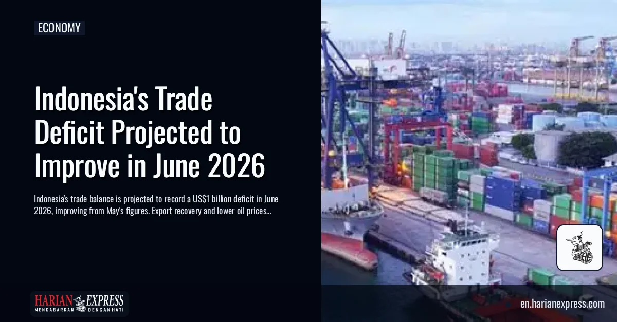 Indonesia’s Trade Deficit Projected to Improve in June 2026