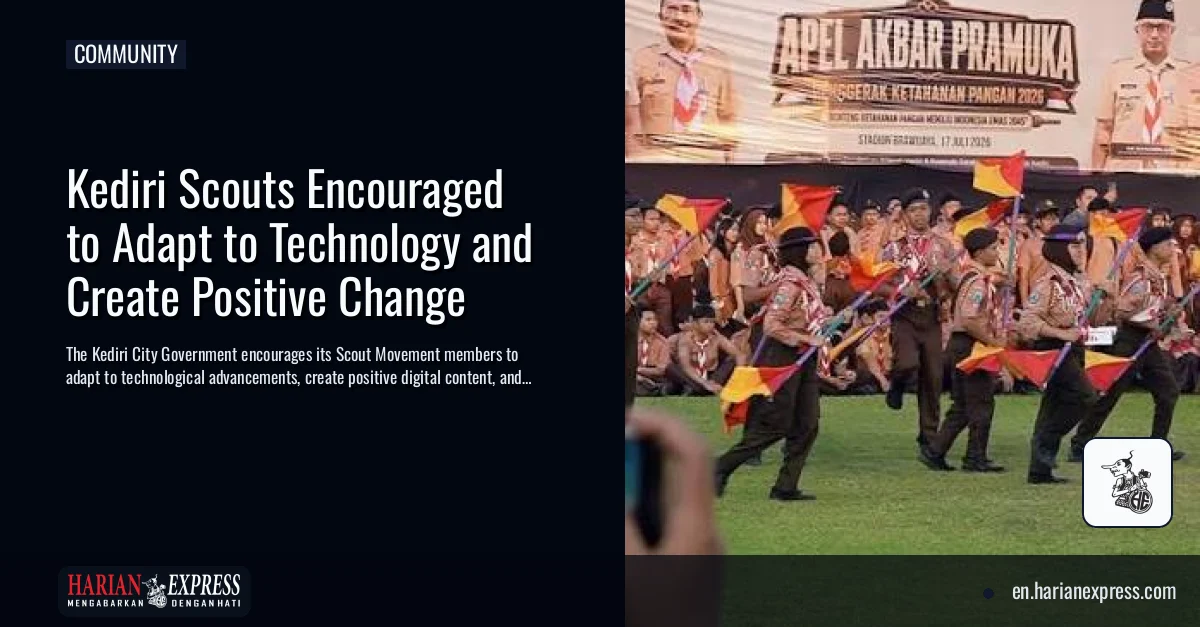 Kediri Scouts Encouraged to Adapt to Technology and Create Positive Change