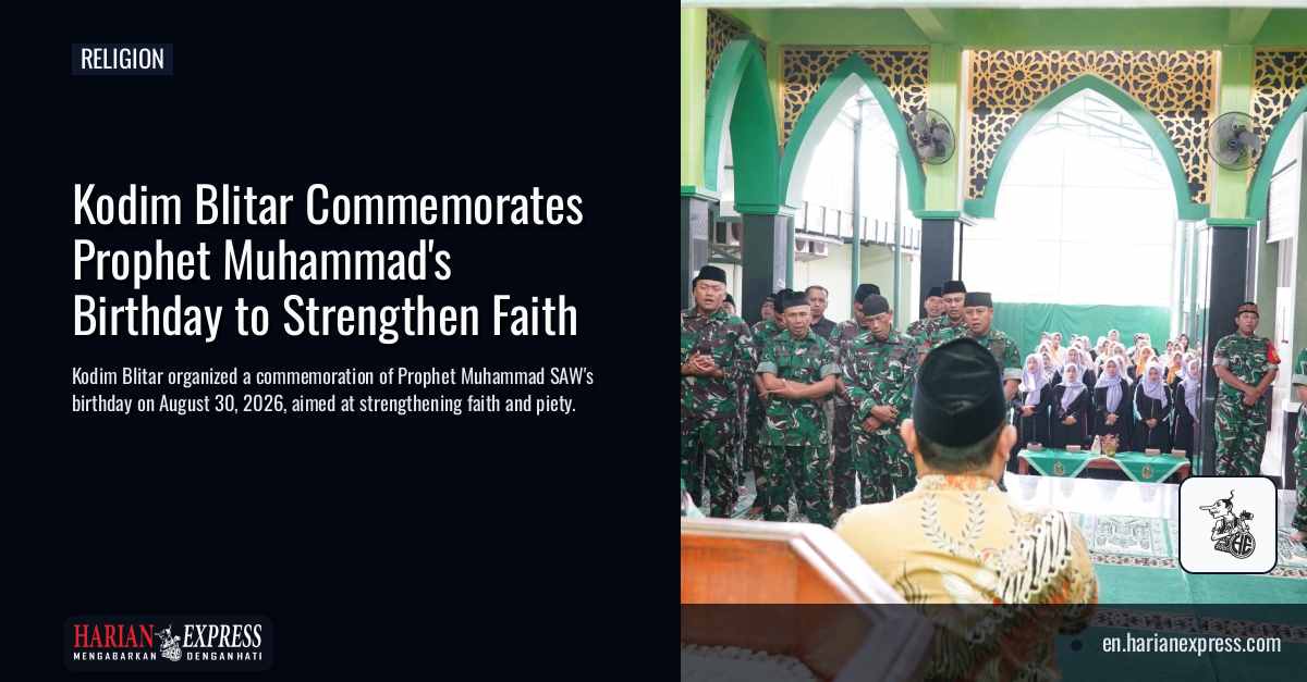 Kodim Blitar Commemorates Prophet Muhammad’s Birthday to Strengthen Faith