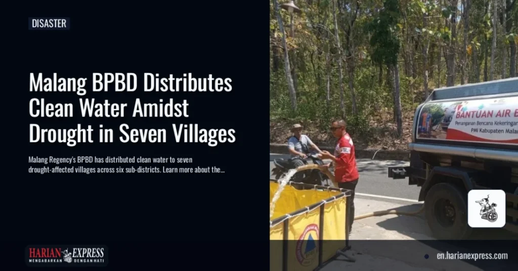 Malang BPBD Distributes Clean Water Amidst Drought in Seven Villages