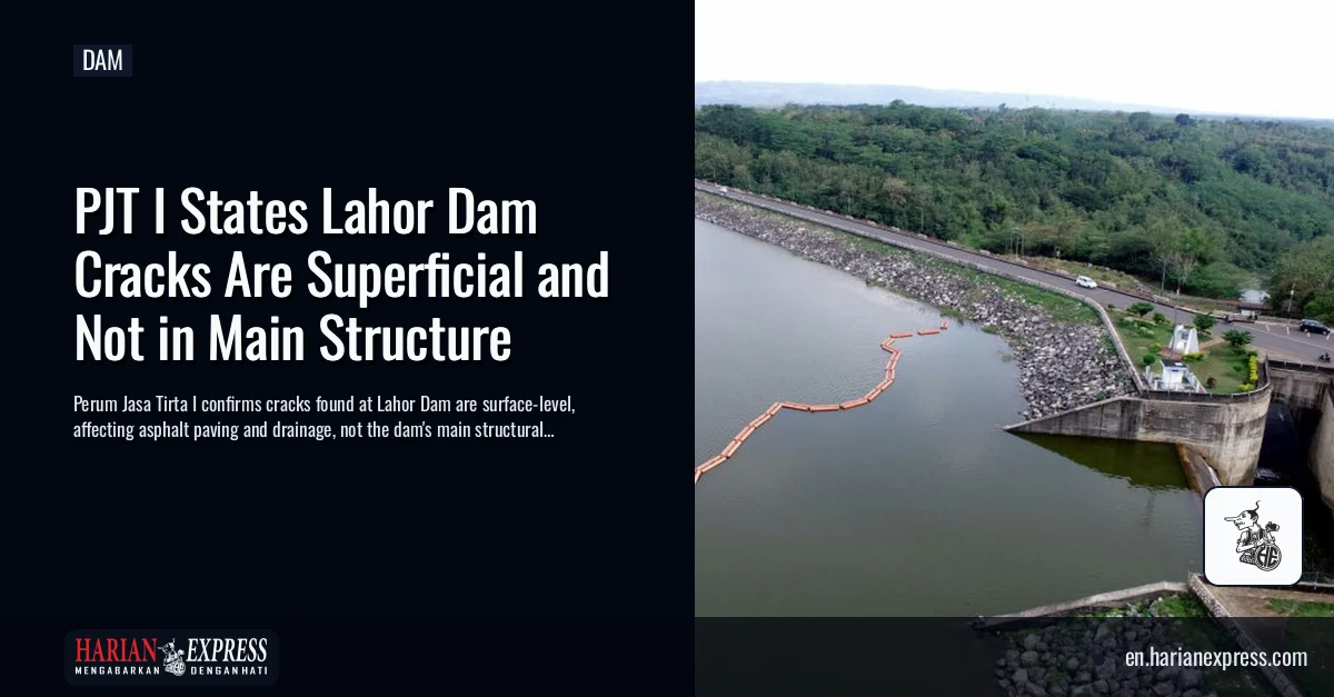 PJT I States Lahor Dam Cracks Are Superficial and Not in Main Structure