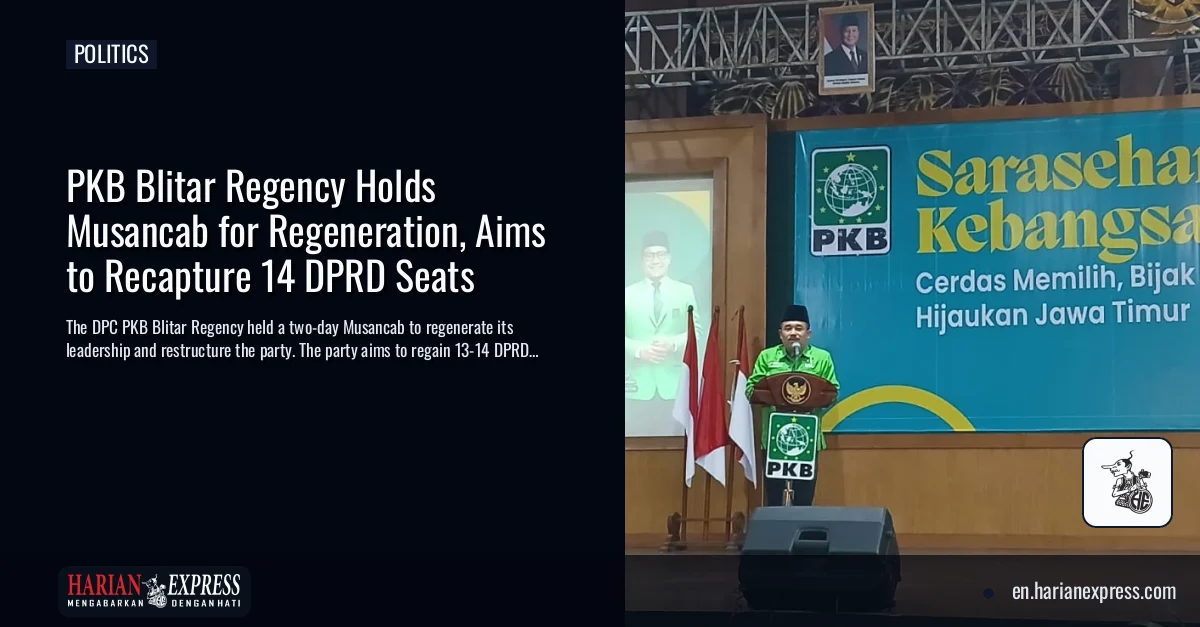 PKB Blitar Regency Holds Musancab for Regeneration, Aims to Recapture 14 DPRD Seats