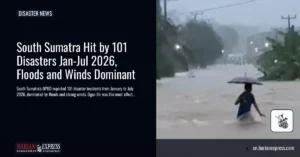 South Sumatra Hit by 101 Disasters Jan-Jul 2026, Floods and Winds Dominant