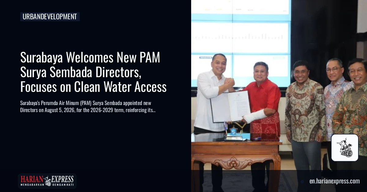 Surabaya Welcomes New PAM Surya Sembada Directors, Focuses on Clean Water Access