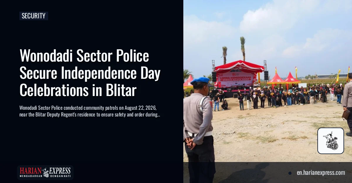 Wonodadi Sector Police Secure Independence Day Celebrations in Blitar