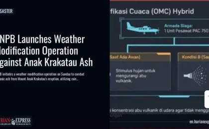 BNPB Launches Weather Modification Operation Against Anak Krakatau Ash BNPB Launches Weather Modification Operation Against Anak Krakatau Ash