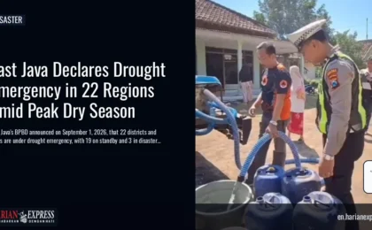 East Java Declares Drought Emergency in 22 Regions Amid Peak Dry Season