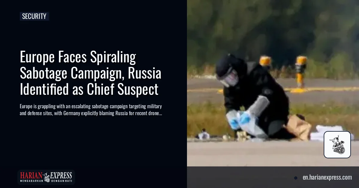Europe Faces Spiraling Sabotage Campaign, Russia Identified as Chief Suspect