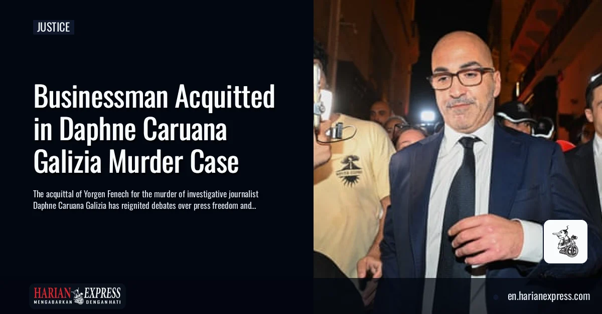Businessman Acquitted in Daphne Caruana Galizia Murder Case