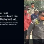 Jambi Governor Al Haris Addresses Six-Hectare Forest Fire with Helicopter Deployment and Prevention Efforts