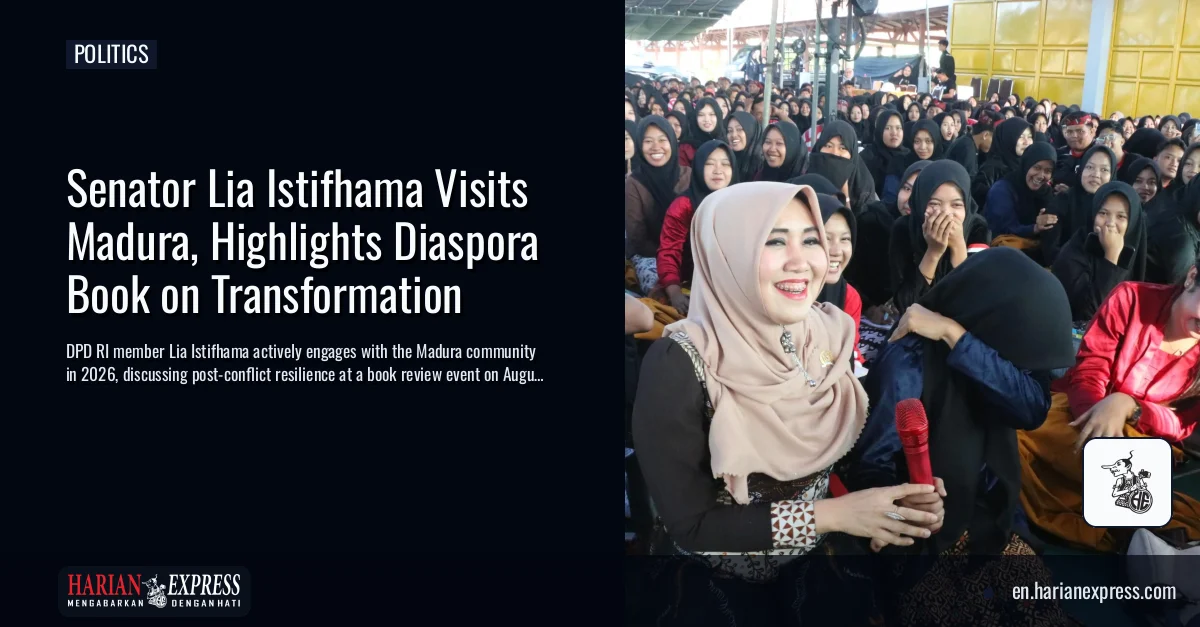 Senator Lia Istifhama Visits Madura, Highlights Diaspora Book on Transformation